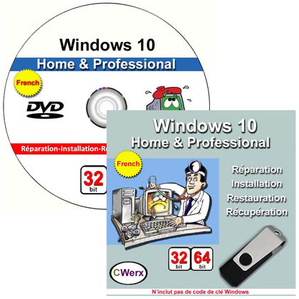 French Install, Repair, Recover & Restore DVD & USB Software
