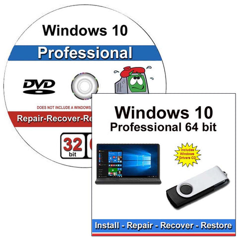 English Install, Repair, Restore, Recover DVD & USB Software