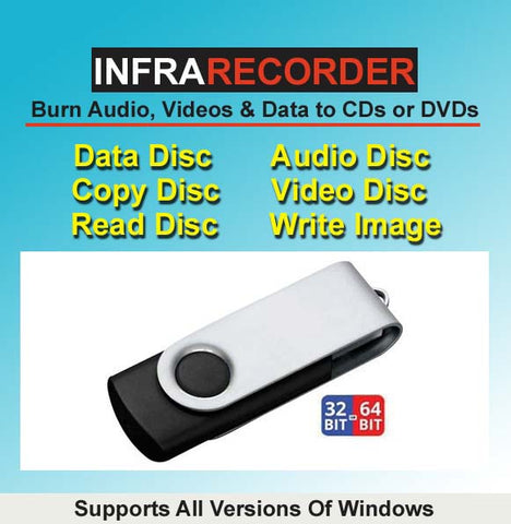 Infrarecorder, Burn Audio, Videos & Data to CDs or DVDs-USB